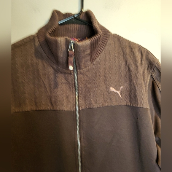 Puma Brown Zip-Up Jacket, Size XL - Picture 2 of 5